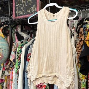 Women's Cream Sleeveless Top GUC free people